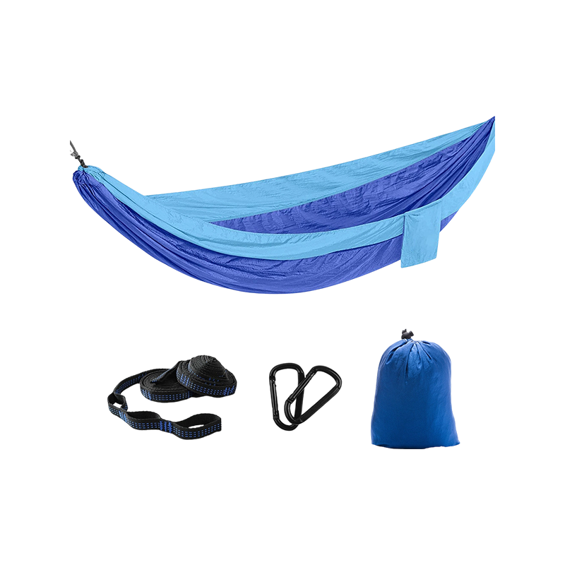 Outdoor nylon parachute fabric hammock, camping leisure swing hammock