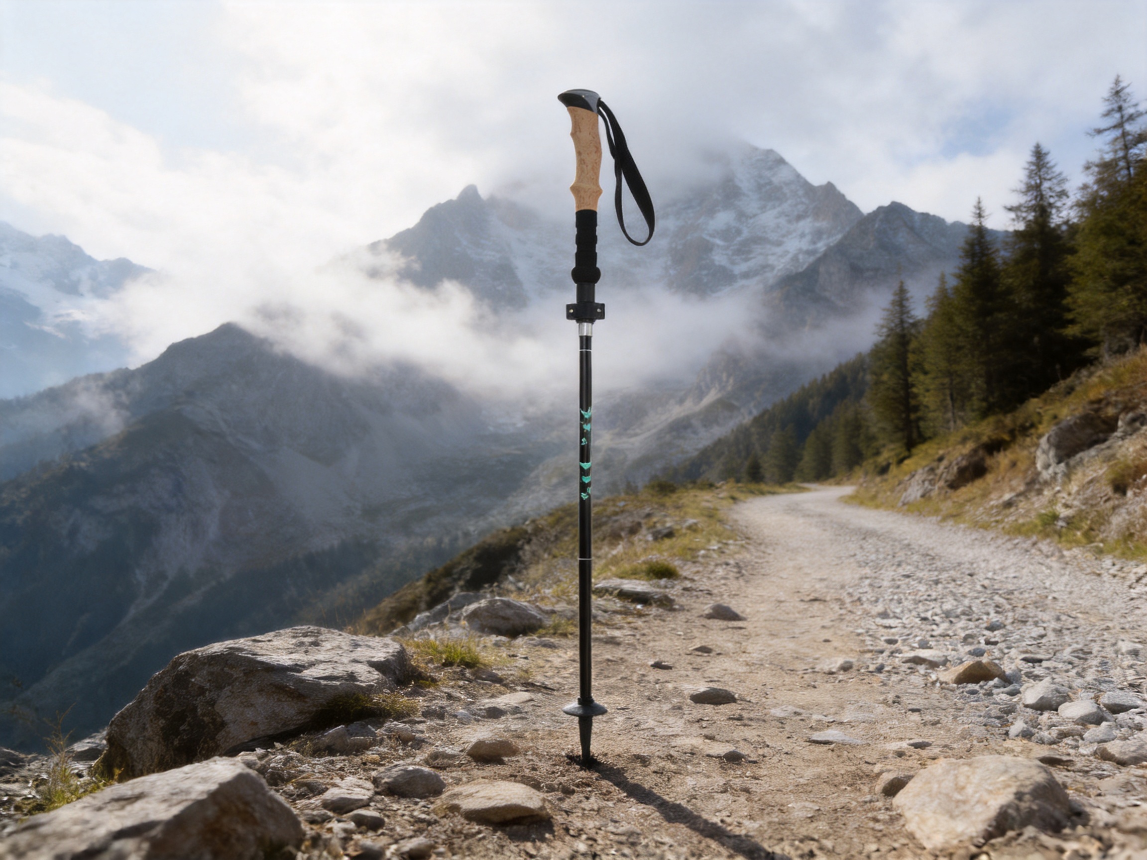 Aluminum Alloy Three-Section External Lock Trekking Pole for Demanding Trails