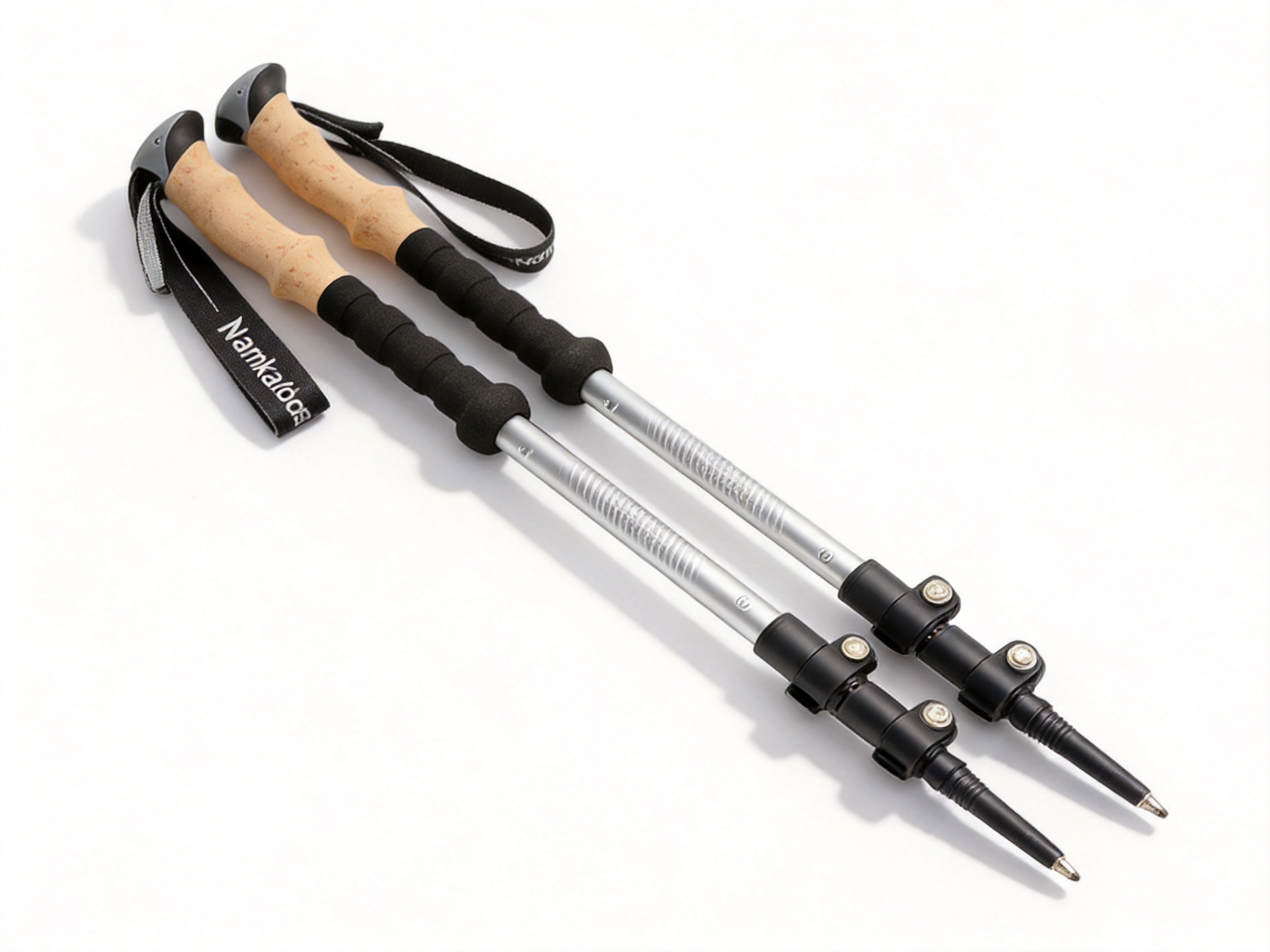 Retractable External Locking Hiking Poles for Reliable Mountain and Trail Performance