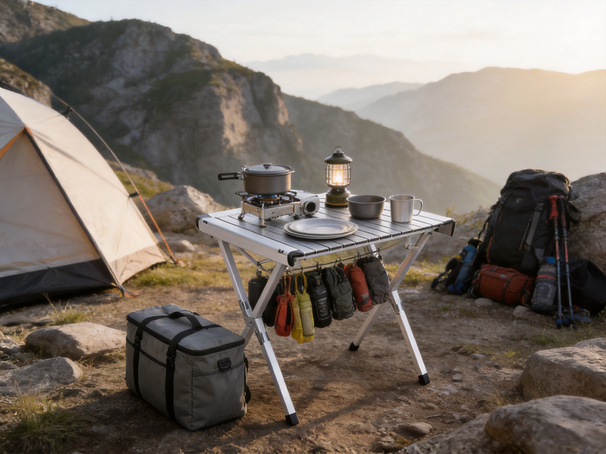 Outdoor Aluminum Folding Camping Table: Lightweight Strength for Cooking, Dining, and Basecamp Use