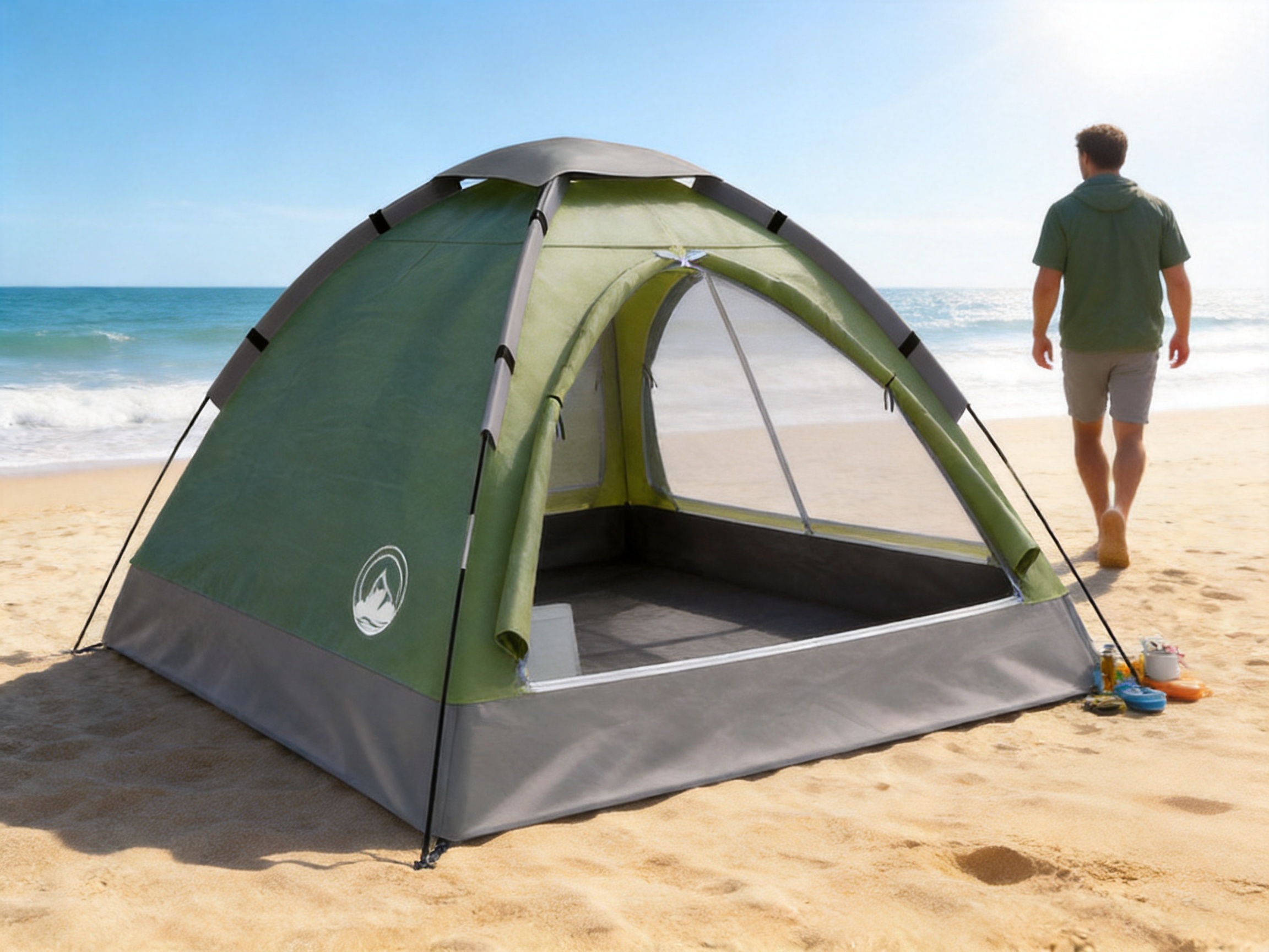 Outdoor Thickened Quick-Setup Tent for Beach, Camping, and Sun Protection
